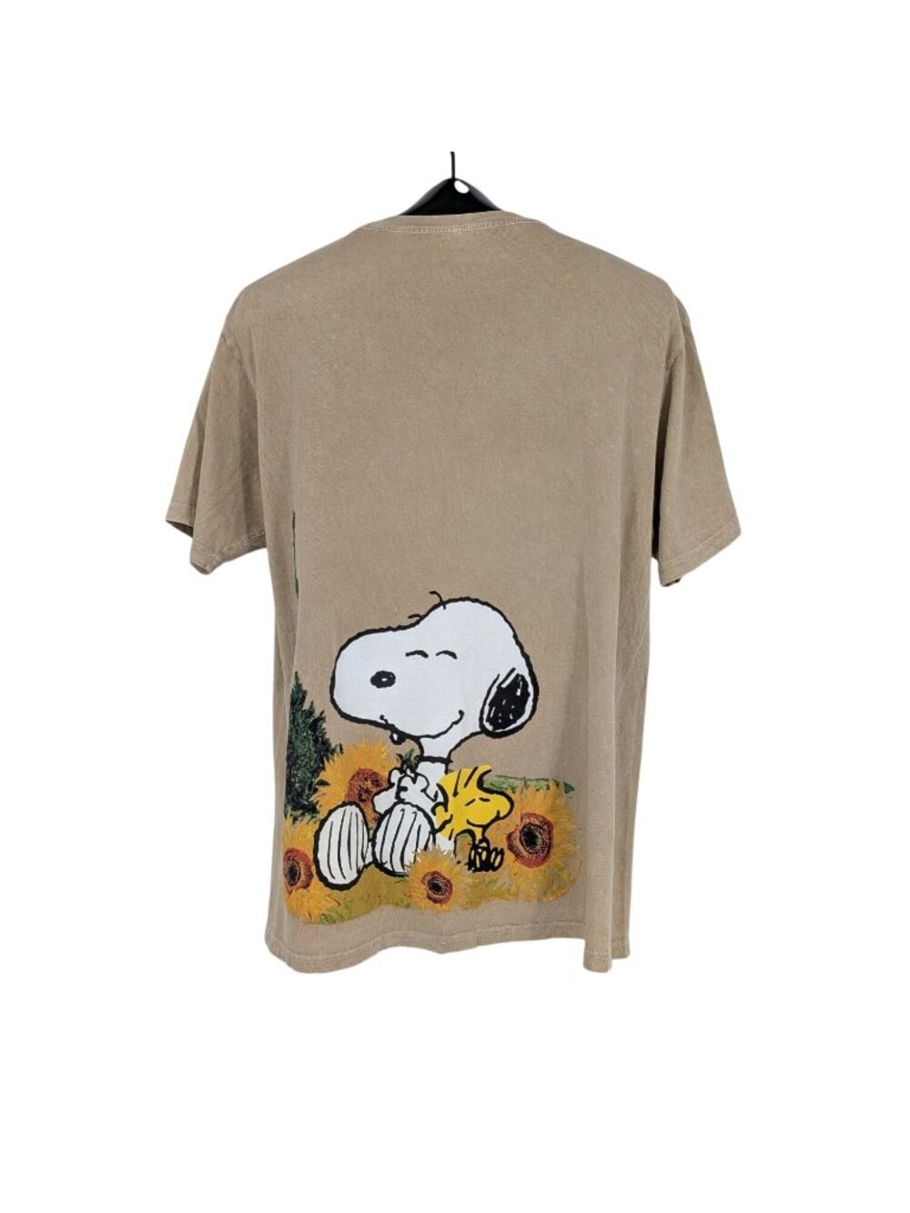 Peanuts Snoopy Woodstock Sunflower Graphic T Shirt Vintage Wash Relaxed Medium